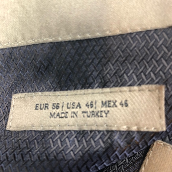 ZARA MAN Mens Sz 46 Black BlazerJacket Sports Coat Tailored Fit 2Button Front - Picture 12 of 15